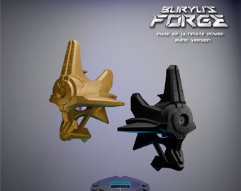 Mask of Illest Juice [MADE-TO-ORDER] | Bionicle G2 Makuta's Mask, Pearl Gold, Black