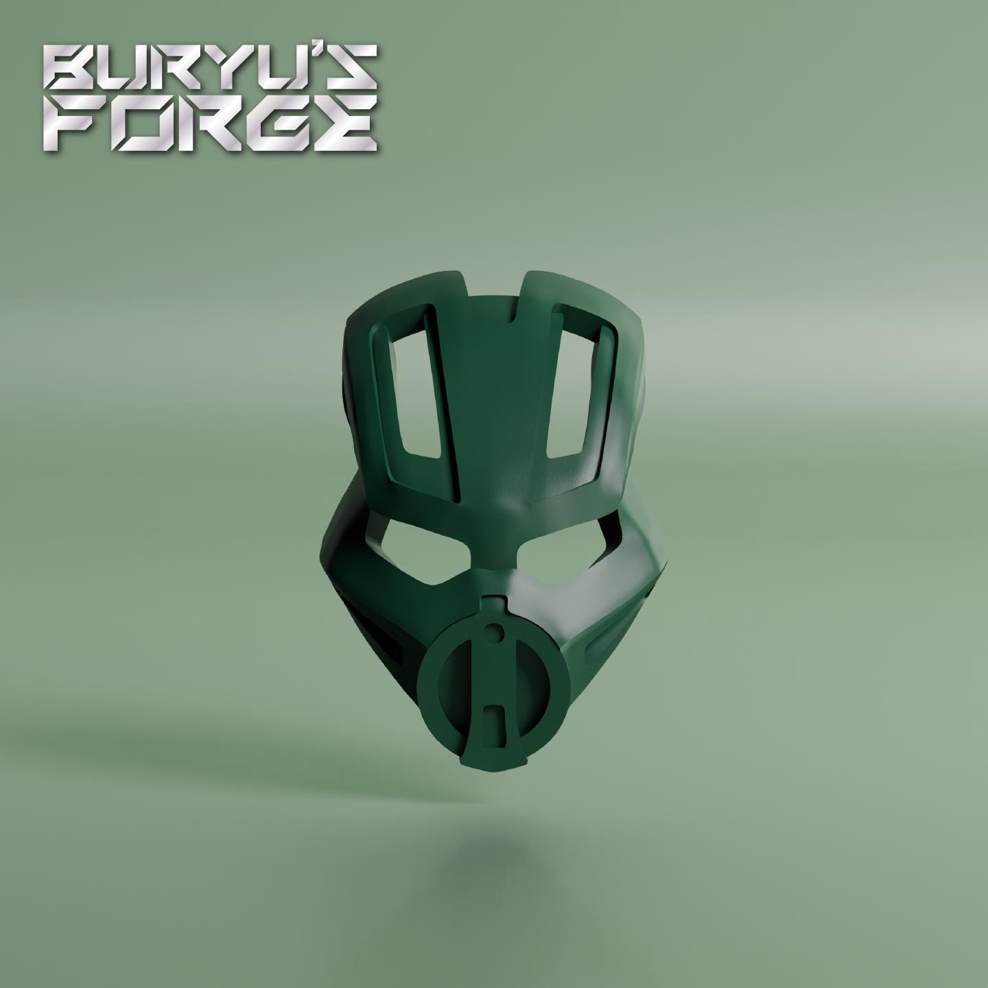 Mask of Stealth | Great Kanohi Volitak, Dark Green/metru Green