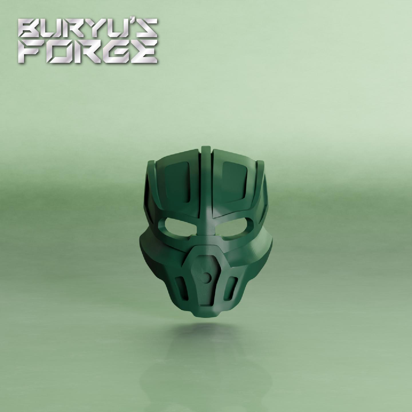 Mask of Stealth | Great Kanohi Volitak, Dark Green/metru Green