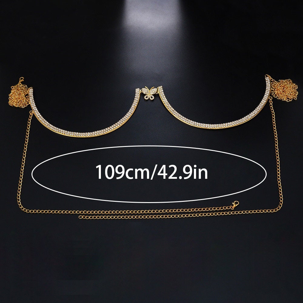 Butterfly Chest Bracket Bra Chain Etsy