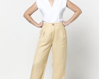 Style Arc Spencer Wide Leg Trouser Sewing Pattern, Multi Size
