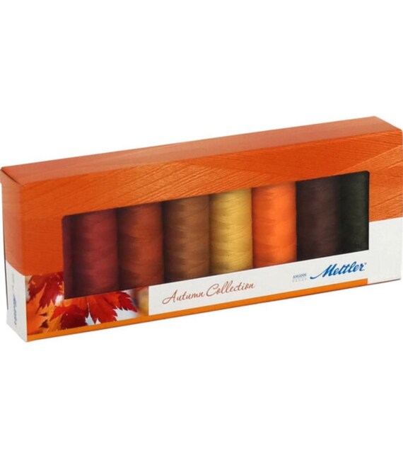 Mettler Autumn Collection 100% Cotton 8 Spool Thread Set, Gift Thread Set,  General Sewing Thread Set, Sewing Thread Set Quilting Thread Set 