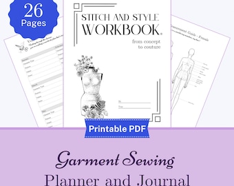 Stitch and Style Workbook, digitally downloaded workbook for garment sewists.