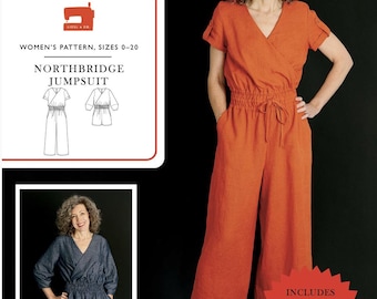 Liesl & Co Northbridge Jumpsuit sewing pattern.