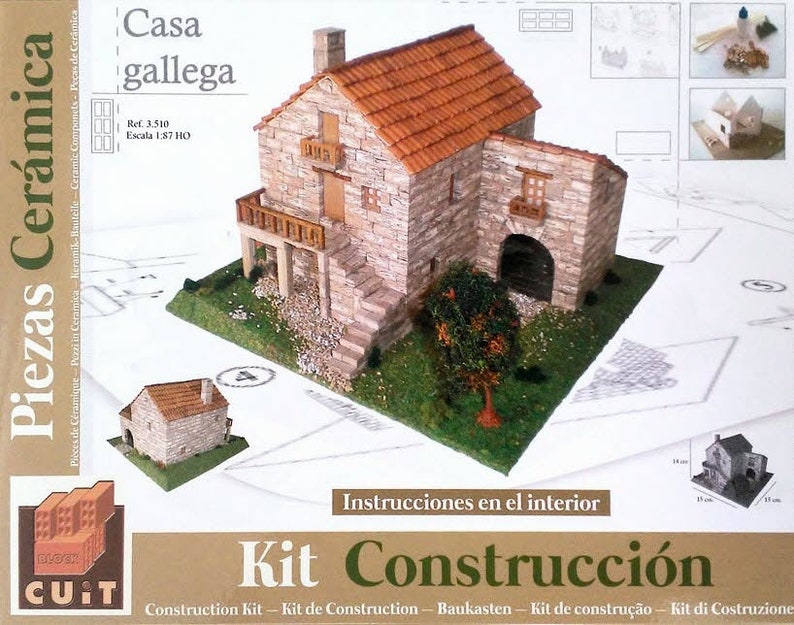 CUIT Ceramic Building Construction Kit, Traditional Galician House 1:87 image 4
