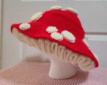 Crochet Mushroom Hat
