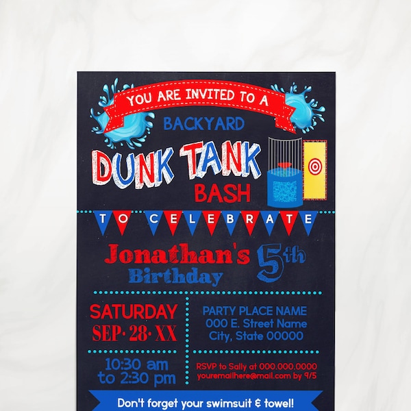 Dunk tank flyer template Etsy.de