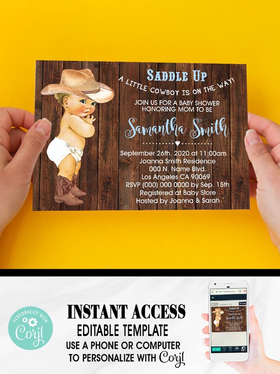 Little Cowboy is on the Way Baby Shower 