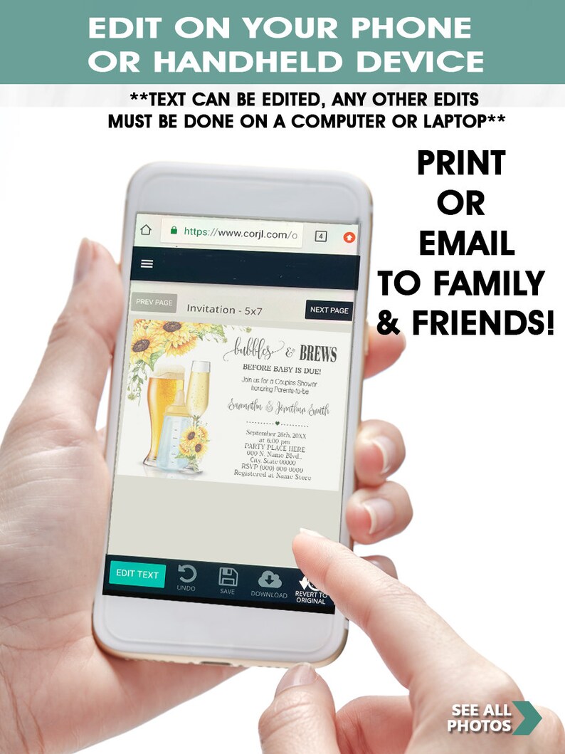 Bubbles and Brews Before Baby is Due Couples Baby Shower Etsy