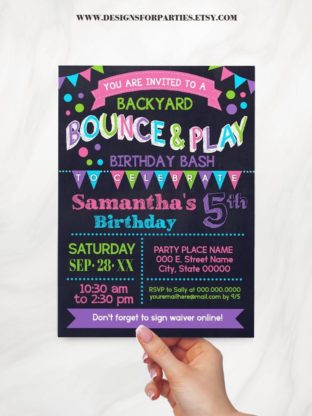 Bounce Play Backyard Birthday Bash Invitation House Bounce Etsy France Bounce Play Backyard Birthday Bash Invitation House Bounce Etsy France