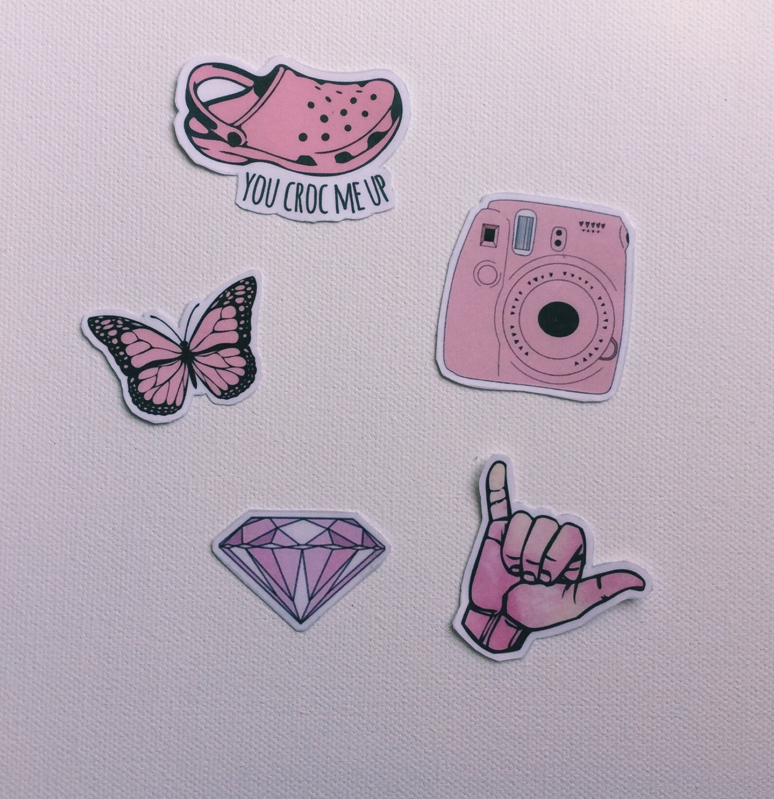 16Pcs Handmade Pink VSCO Stickers for Personalizing Etsy