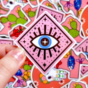 Bewitched Eye Vinyl Waterproof Die Cut Sticker, Laptop Sticker, Water Bottle Sticker, Cute Witchy Sticker, Cute Stickers, Unique Stickers