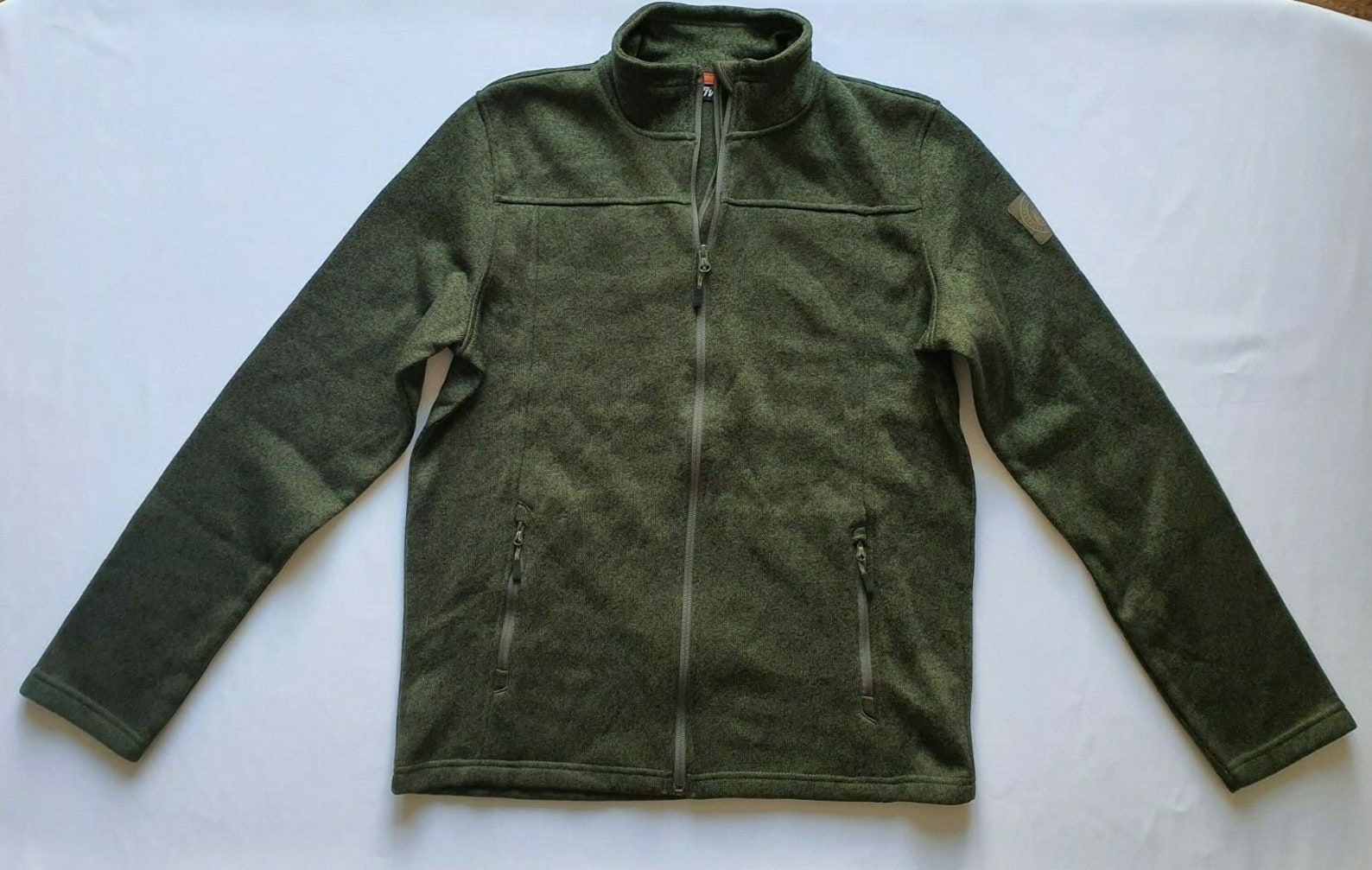 Crivit Outdoor Green Mens Trekking Fleece Jacket Hiking Knit Etsy