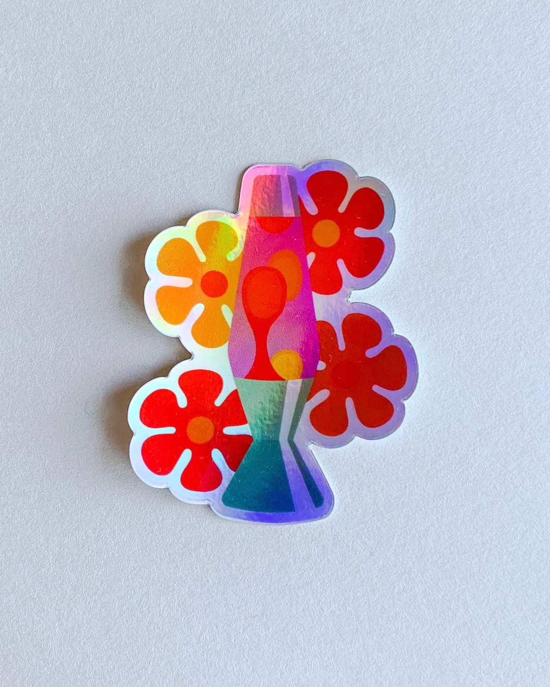 Groovy Lava Lamp Holographic Sticker 2.37 X 3 Etsy