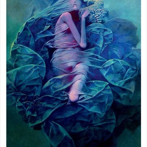 Impresión polaca de edición limitada &quot;La mujer&quot; de Zdzislaw Beksinski