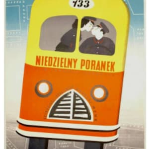Eryk Lipinski &#39;Sunday Morning&#39; Polish Movie Poster, Couple on Bus