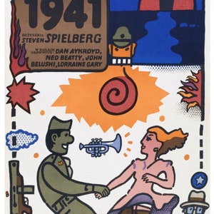1941 Steven Spielberg Original 1982 Polish Movie Poster by Jan Mlodozeniec from Polish Poster Studio