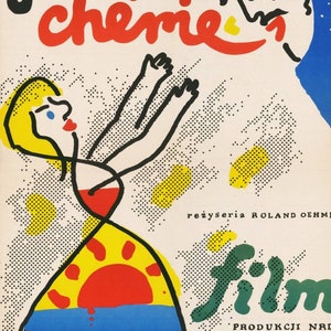 Je T&#39;aime Cherie Original 1988 Movie Poster by Jan Mlodozeniec