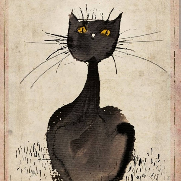 Cats in Films Original Polish Promotional Poster by Ryszard Kaja