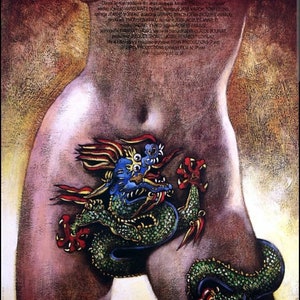 Il drago, manifesto originale del film polacco del 1992 di Andrzej Pągowski