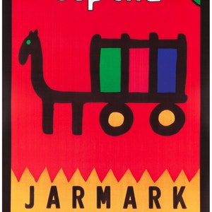 Cepelia Original 1972 Polish Advertising Poster by Jan Mlodozeniec Polish Folk Folklore Art Horse Wall Decor from Polish Poster Studio