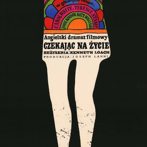 Poor Cow Movie Poster: 1969 Polish Art by Jan Mlodozeniec