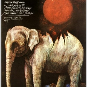 A Passage to India Originele Poolse filmposter uit 1986 door Wiktor Sadowsk Elephant Animal Wall Room Decori van Polish Poster Studio