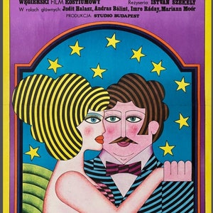 La ragazza a cui piacevano i fiori viola Manifesto originale del film polacco del 1973 di Andrzej Krajewski