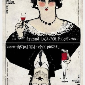 Das halbe Polen Teil 1 und 2 Originales polnisches Theaterplakat von Ryszard Kaja
