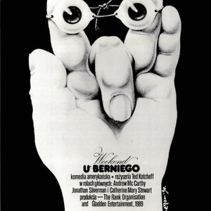 Cartel original de la película polaca Weekend at Bernie's de 1990, de Jakub Erol