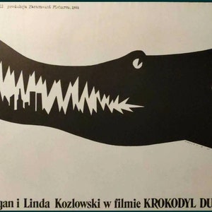 Crocodile Dundee II Original 1989 Mieczyslaw Wasilewski film poster World Trade Centre Wall Decor Gift from Polish Poster Studio