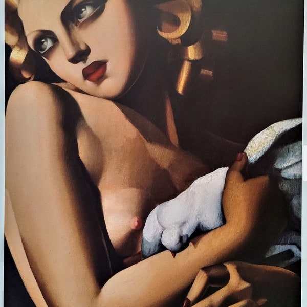 Woman with Dove Modern Limited Edition print by Tamara de Lempicka from Polish Poster Studio