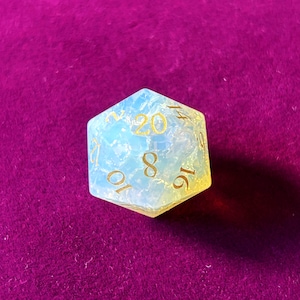 Opalite edelsteen dobbelstenen, veelzijdige D&D dobbelstenenset afbeelding 4