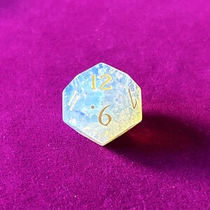 Opalite edelsteen dobbelstenen, veelzijdige D&D dobbelstenenset afbeelding 3