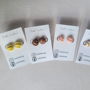 Entzückende Concha Ohrringe | mexikanische süße Brot Ohrringe | pan dulce Ohrringe | rosa Muscheln | mexikanische Ohrringe | handgefertigte Ohrringe