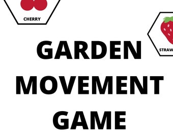 Garden Movement Game / Gross Motor Games / Homeschool Printable / Toddler Activity / Toddler Education/ Printable Remote Learning