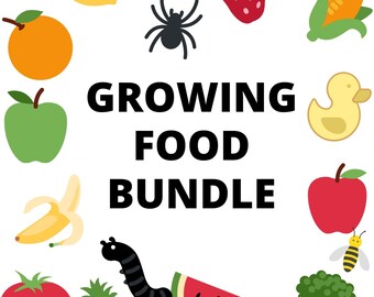 Growing Food Bundle / Toddler Printables / Educational Printable / Toddler Activities / Toddler Learning Games / Toddler Learning / Learning