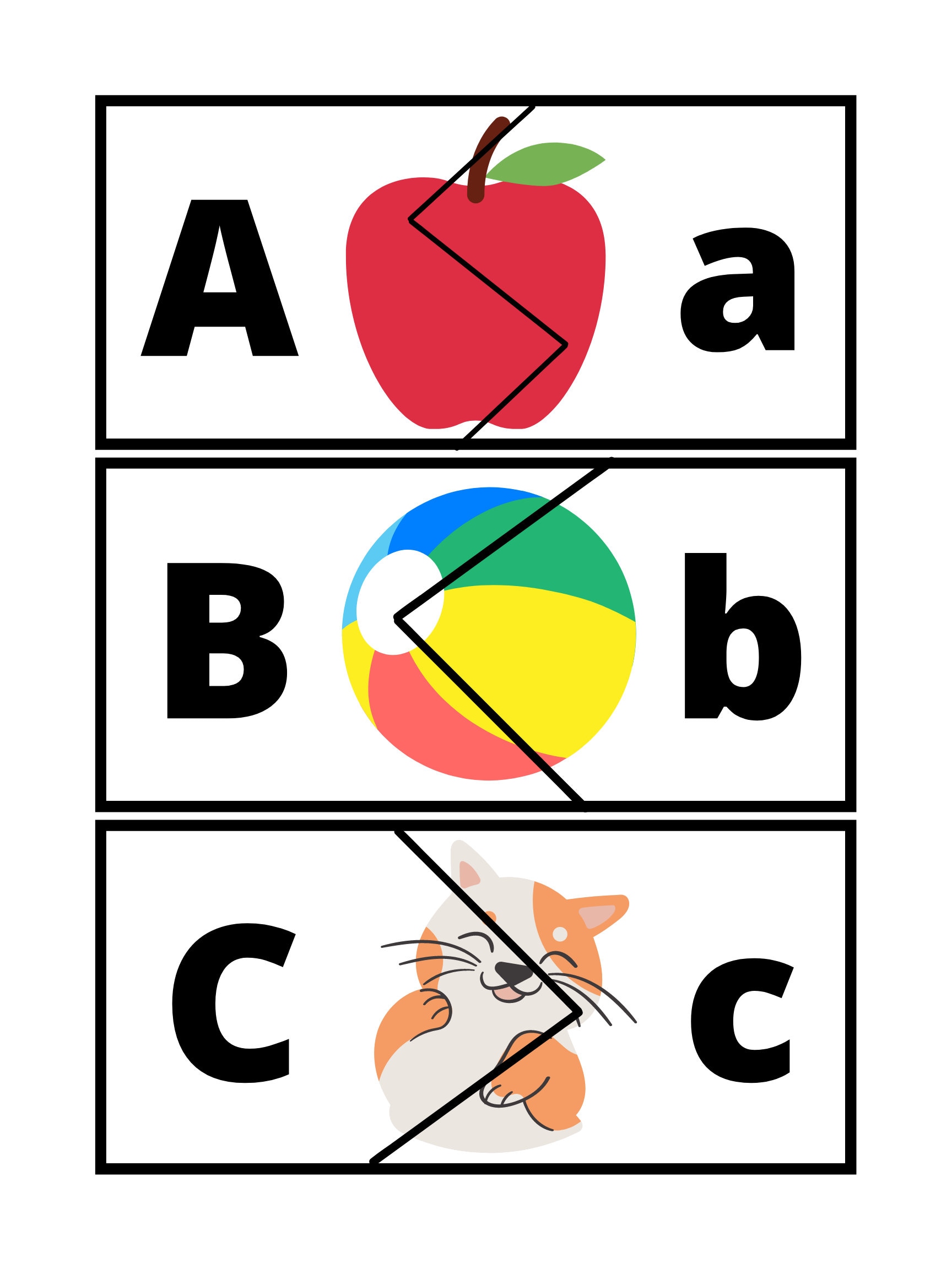 Alphabet Letters / Printable Alphabet Game / Preschool Curriculum ...