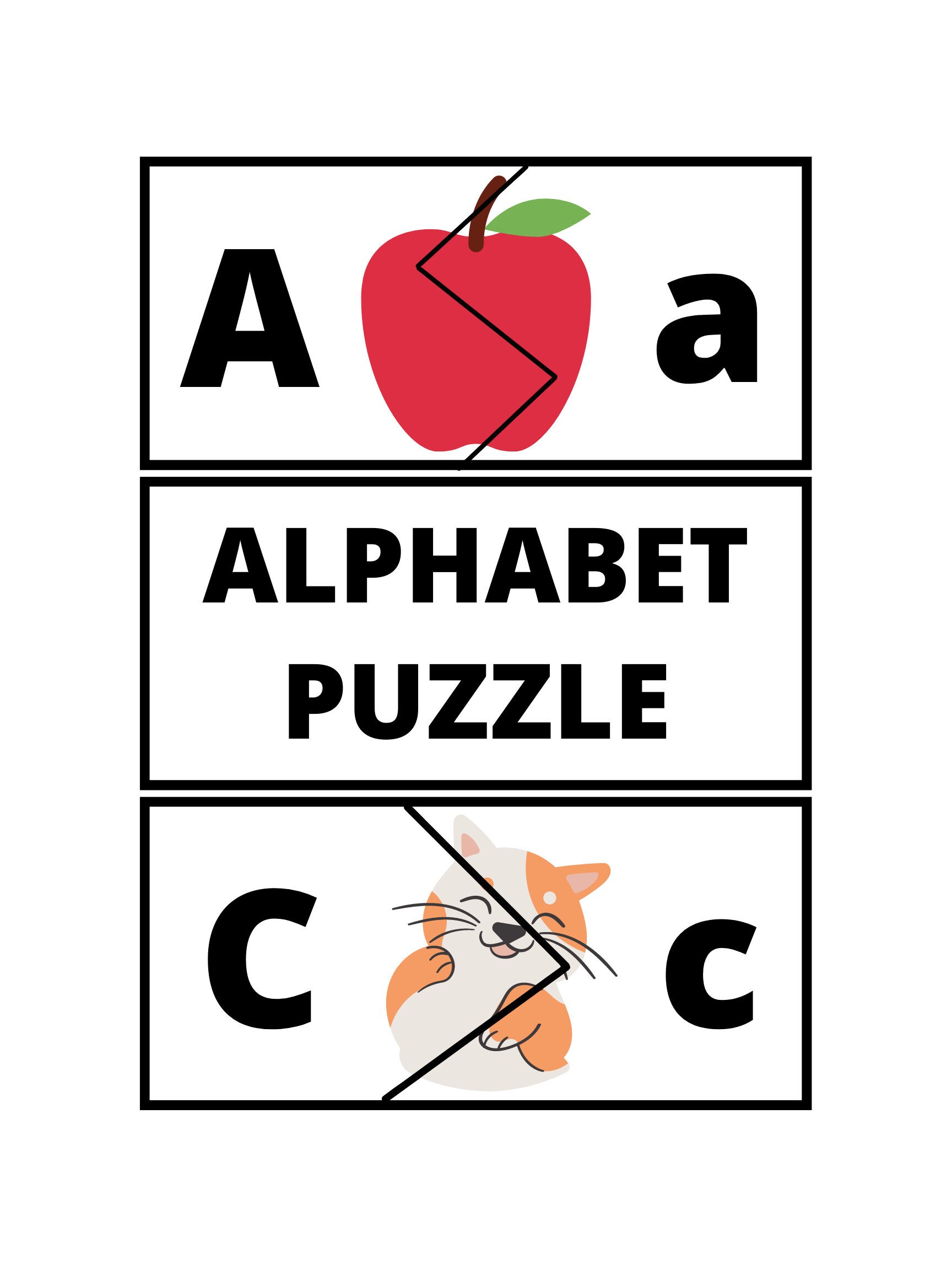 Alphabet Letters / Printable Alphabet Game / Preschool Curriculum