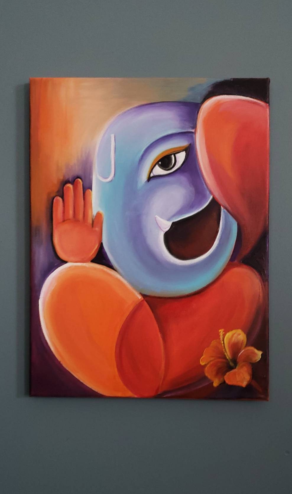 Lord Ganesha Painting by Akash  Crafttatvacom