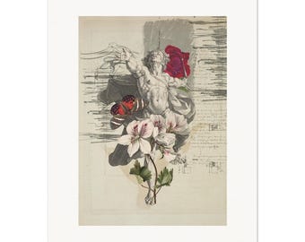 New Beginnings - Vintage Tarot Fool Card Poster | Museum Quality Digital Collage Art Print