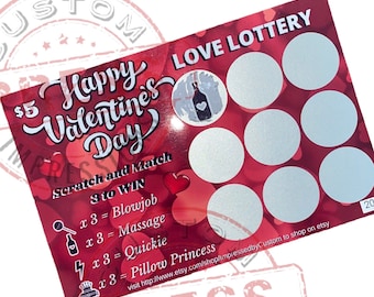 Carte à gratter Saint-Valentin coquine