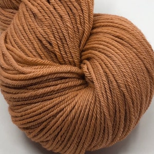 Hand Dyed DK Yarn Caramel 4ply 100 NonSuperwash Merino Wool image 4