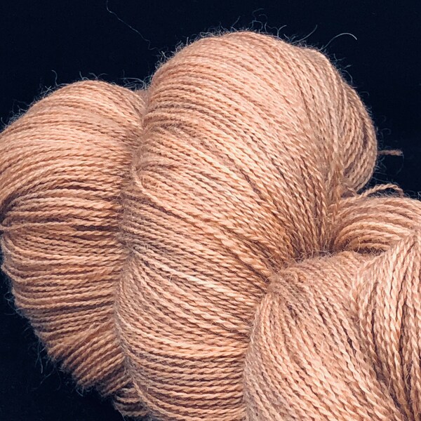 Hand Dyed Lace Weight Dark Pink Sands 2 ply 75 Superwash Merino 25 Mulberry Silk Indie Dyer Soft Beautiful