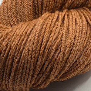Hand Dyed DK Yarn Caramel 4ply 100 NonSuperwash Merino Wool image 1