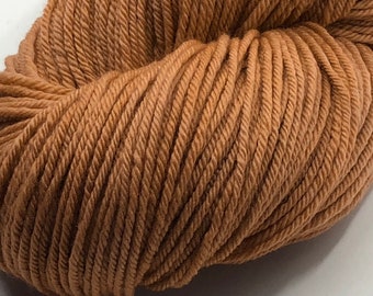 Hand Dyed DK Yarn Caramel 4ply 100 NonSuperwash Merino Wool