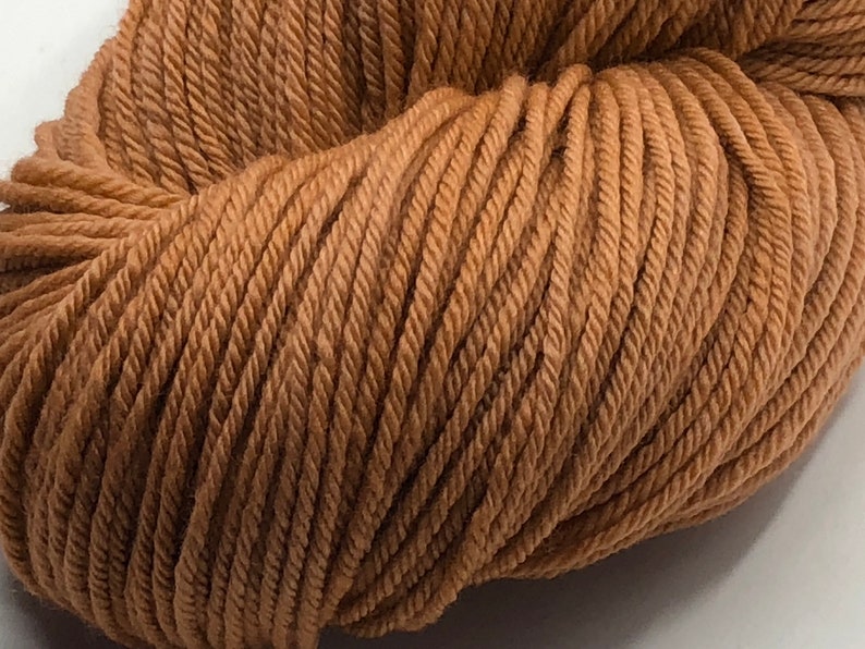 Hand Dyed DK Yarn Caramel 4ply 100 NonSuperwash Merino Wool image 1