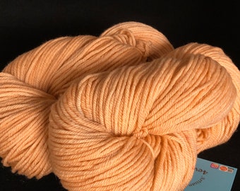 Hand Dyed Peach Blossom 4ply DK Non Superwash Merino Wool Indie Dyer