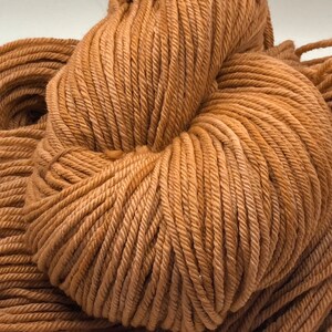 Hand Dyed DK Yarn Caramel 4ply 100 NonSuperwash Merino Wool image 2