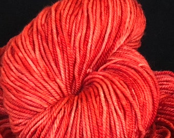 Special Hand Dyed DK Yarn Antique Red 3 ply 100 Superwash Merino Wool Indie Dyer